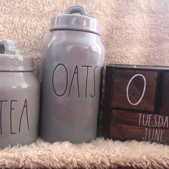 Canister set Grey Rae Dunn. Glossy - Picture 1 of 2